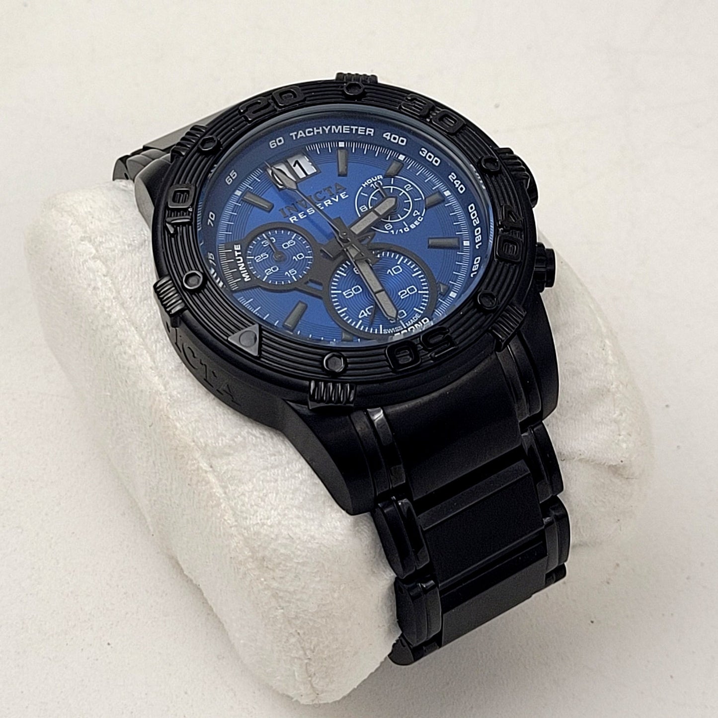 Invicta Signature Collection Chronograph Black & Blue Men's Watch NIB MSRP $675