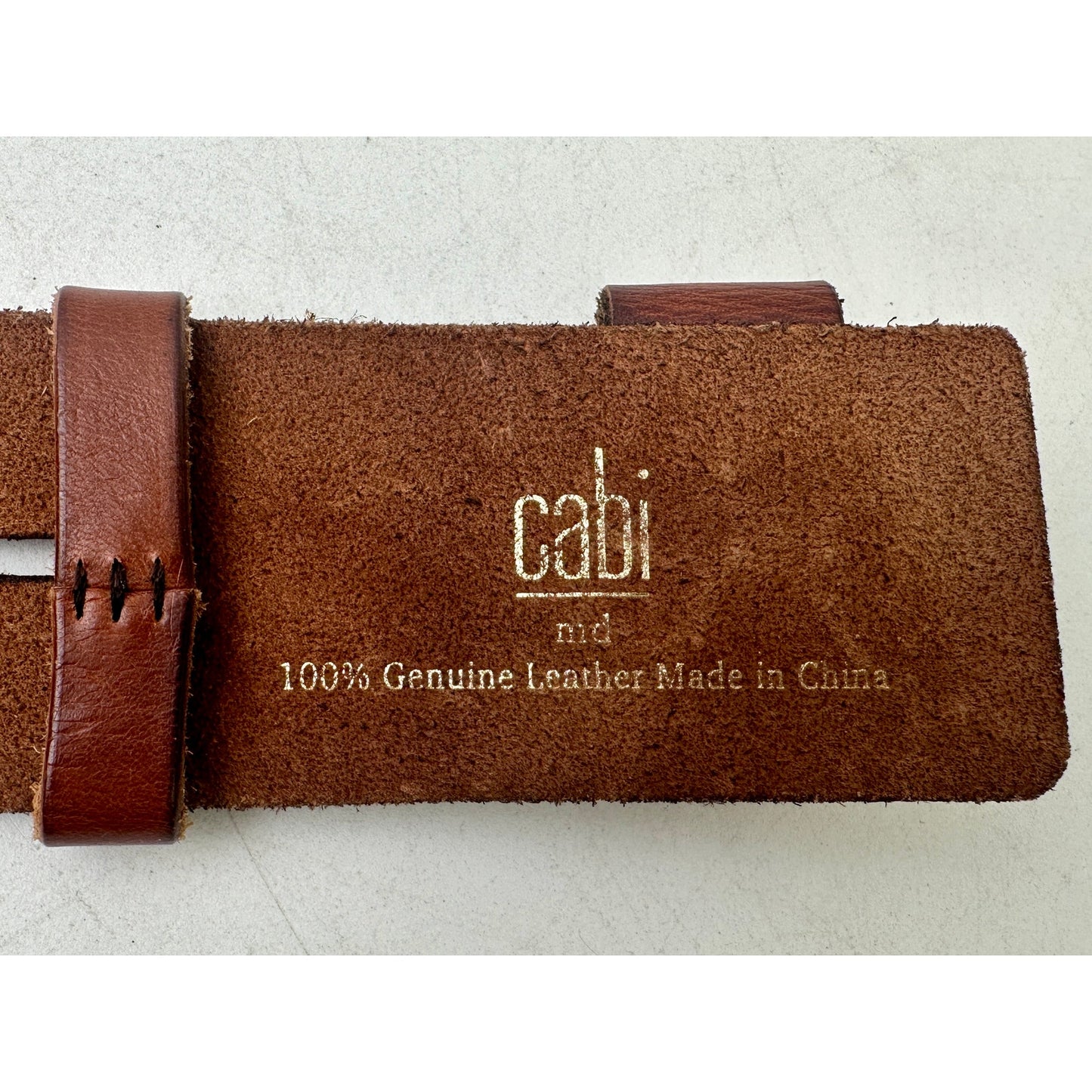 Cabi Here or There Wide Slotted Brown Leather Belt