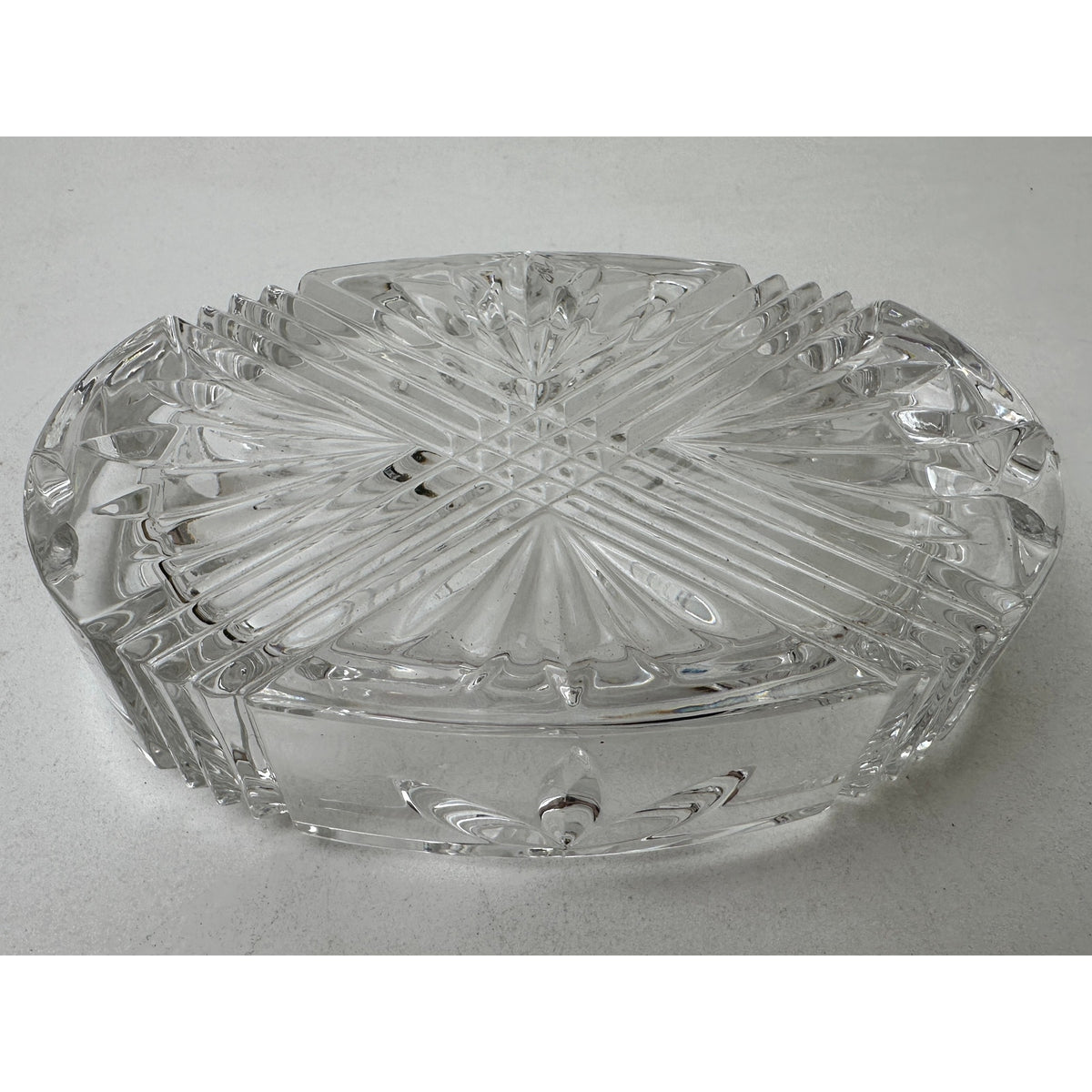 Vintage Waterford Crystal Overture Oval Vanity Jar