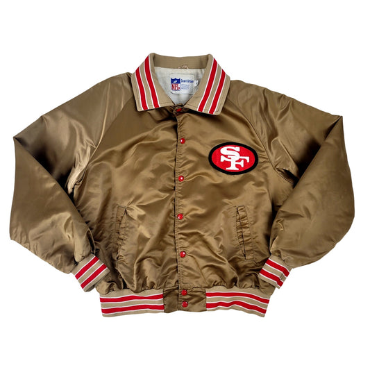 Vintage NFL San Francisco 49ers Stahl-Urban Satin Bomber Jacket Sz M/L