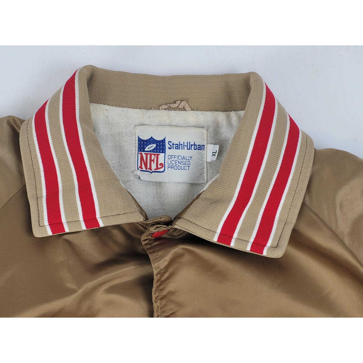 Vintage NFL San Francisco 49ers Stahl-Urban Satin Bomber Jacket Sz M/L