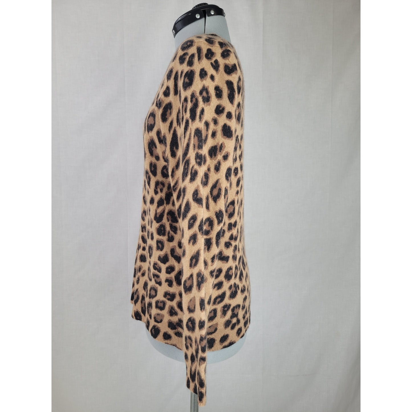 Charter Club 100% Cashmere Luxury Sweater Animal Print Sz L