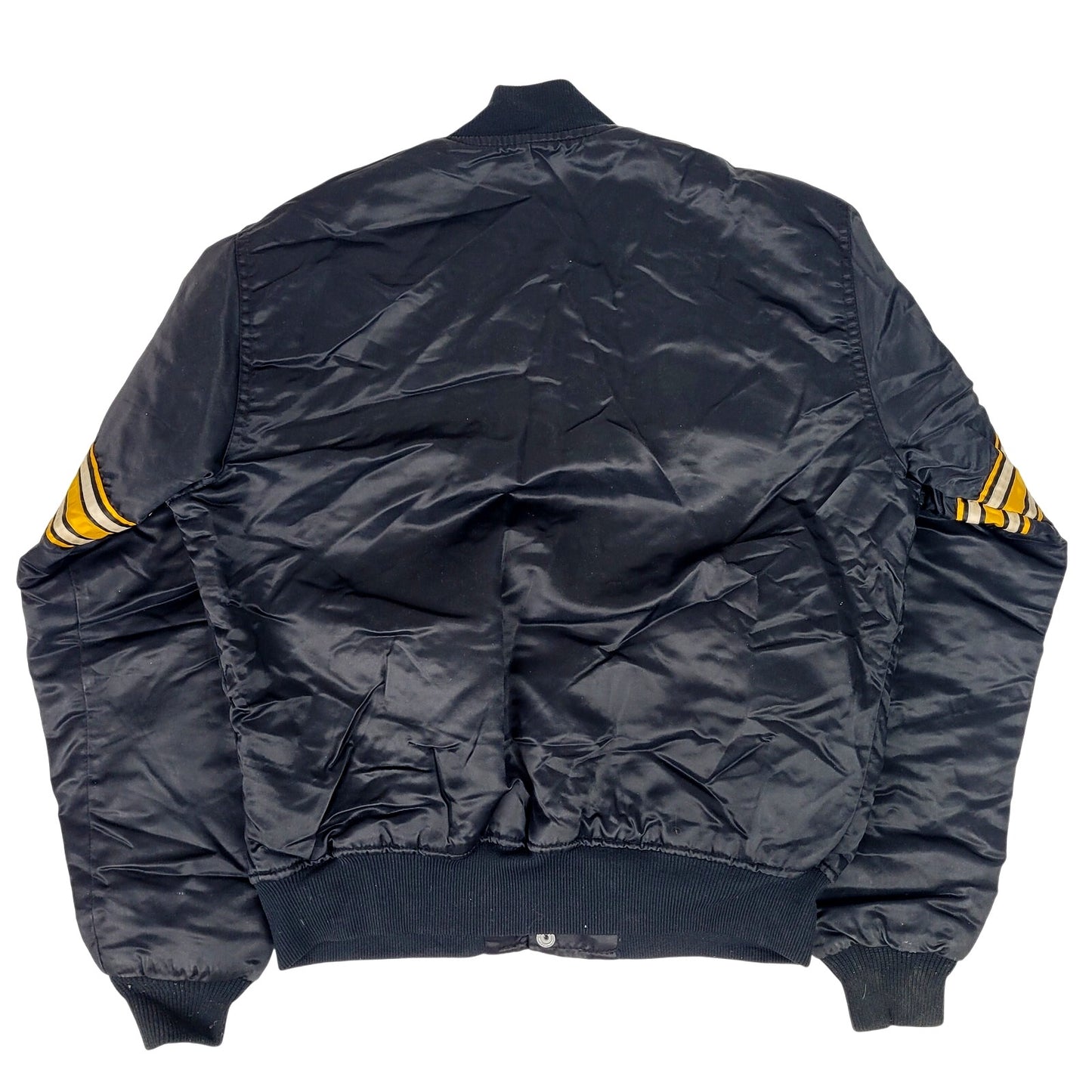 VTG 90s Pittsburgh Steelers Jacket Starter Black Satin Bomber USA Men's Sz M