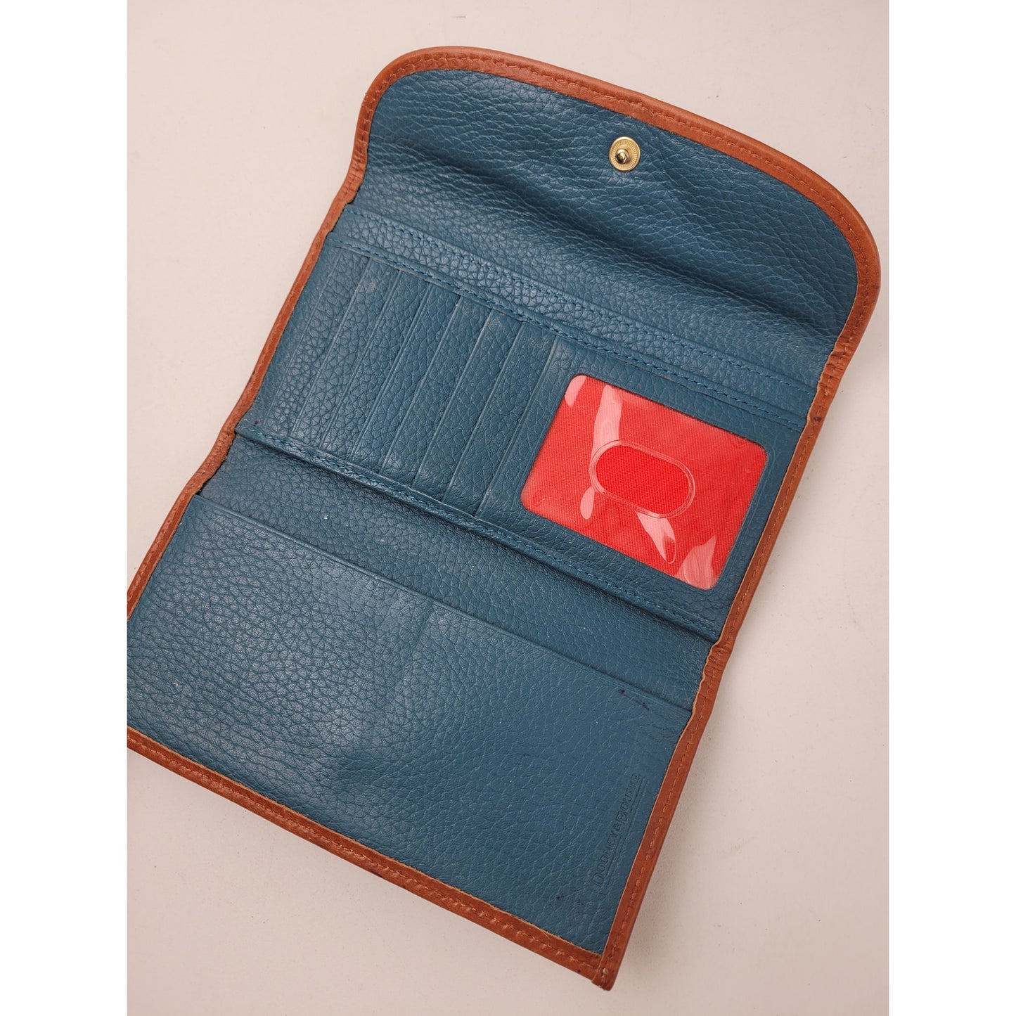 Dooney & Bourke Pebble Grain Small Lexington Purse Blue & Brown