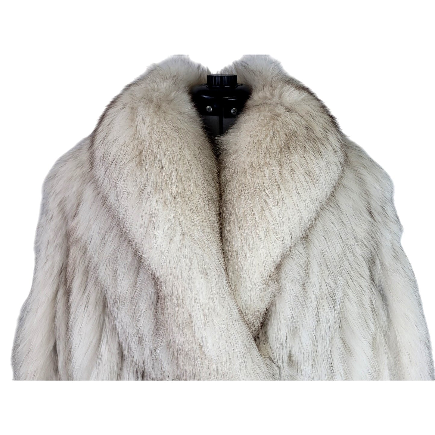 Vintage 1980s-90s Saga Fox Fur Coat w Pockets Sz S/M