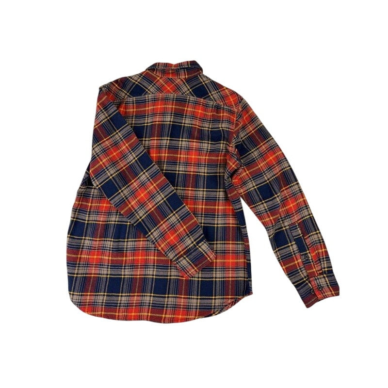 Filson Vintage Style Flannel Blue, Red, and Yellow Work Shirt Men's Sz L