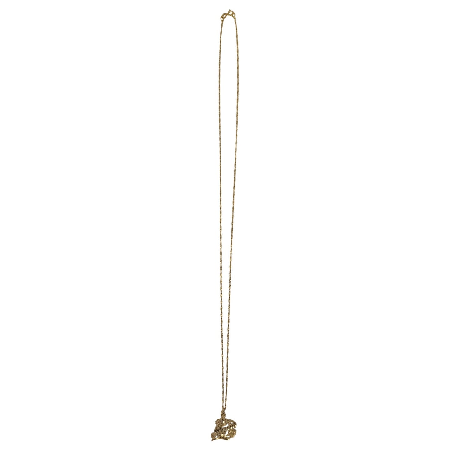 10K Yellow Gold #1 Mom Necklace 20" Chain 1.87g