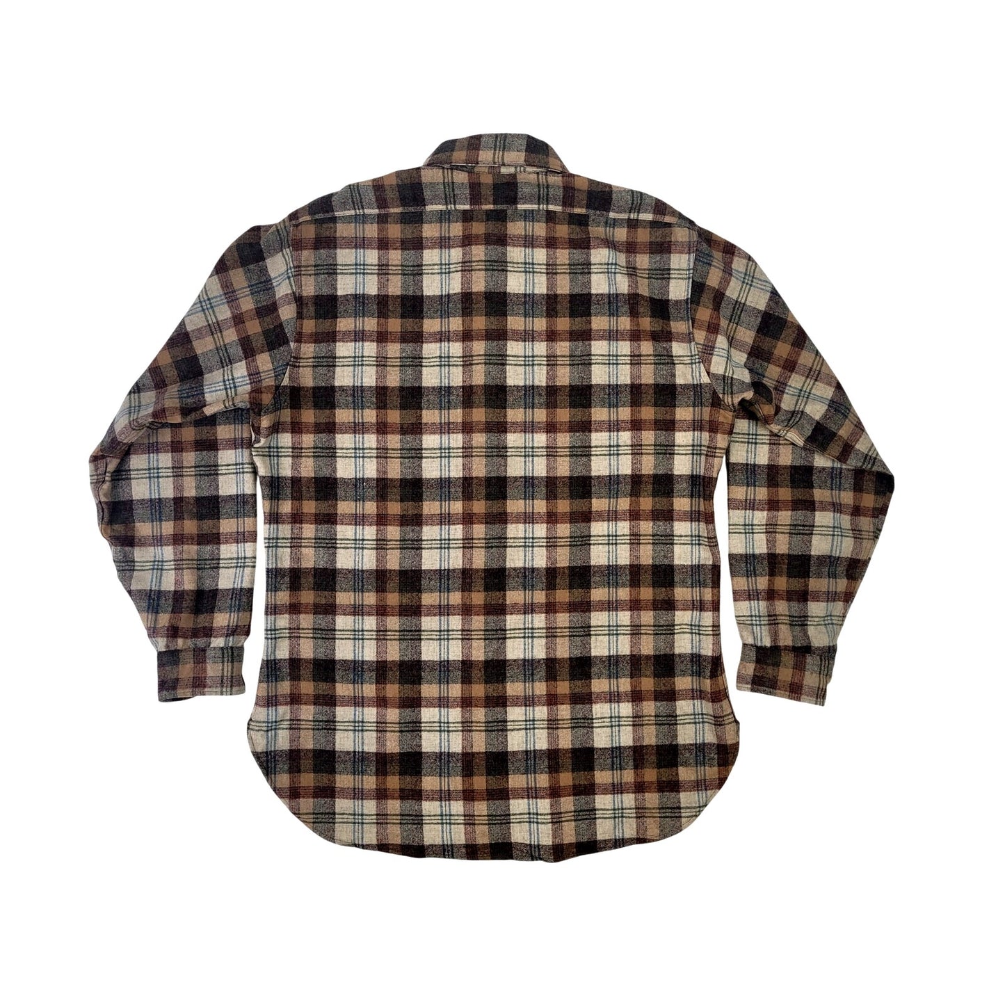 VTG 1970s Pendleton Virgin Wool Flannel Shirt Men's Sz L Made in USA