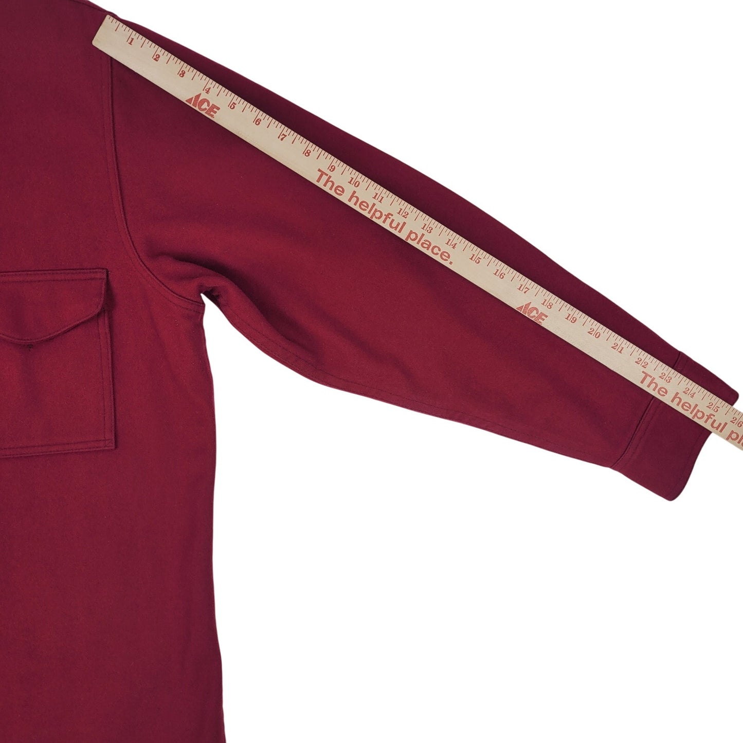 VTG Filson Mackinaw Wool Heavy Wool Shirt Jacket Red Made in USA Men's Sz L