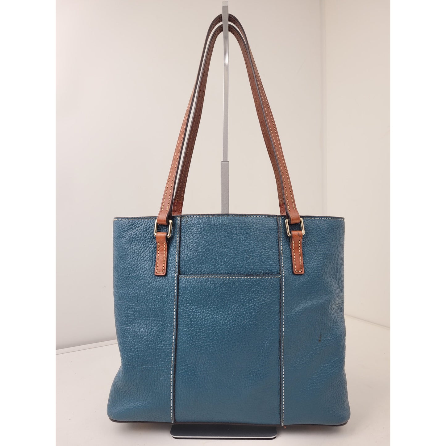 Dooney & Bourke Pebble Grain Small Lexington Purse Blue & Brown