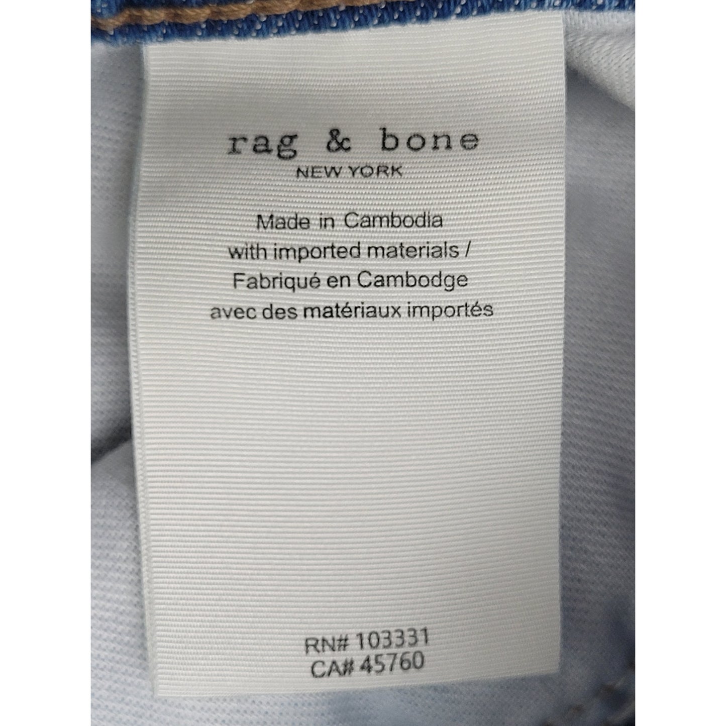 rag & bone Lori Mid-rise Crop Medium Wash Jeans Women's Sz 26