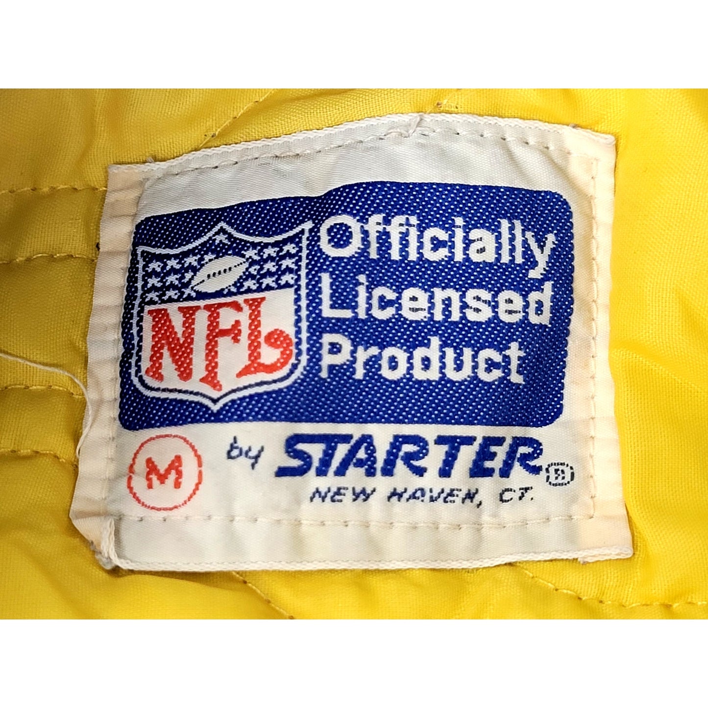 VTG 90s Pittsburgh Steelers Jacket Starter Black Satin Bomber USA Men's Sz M