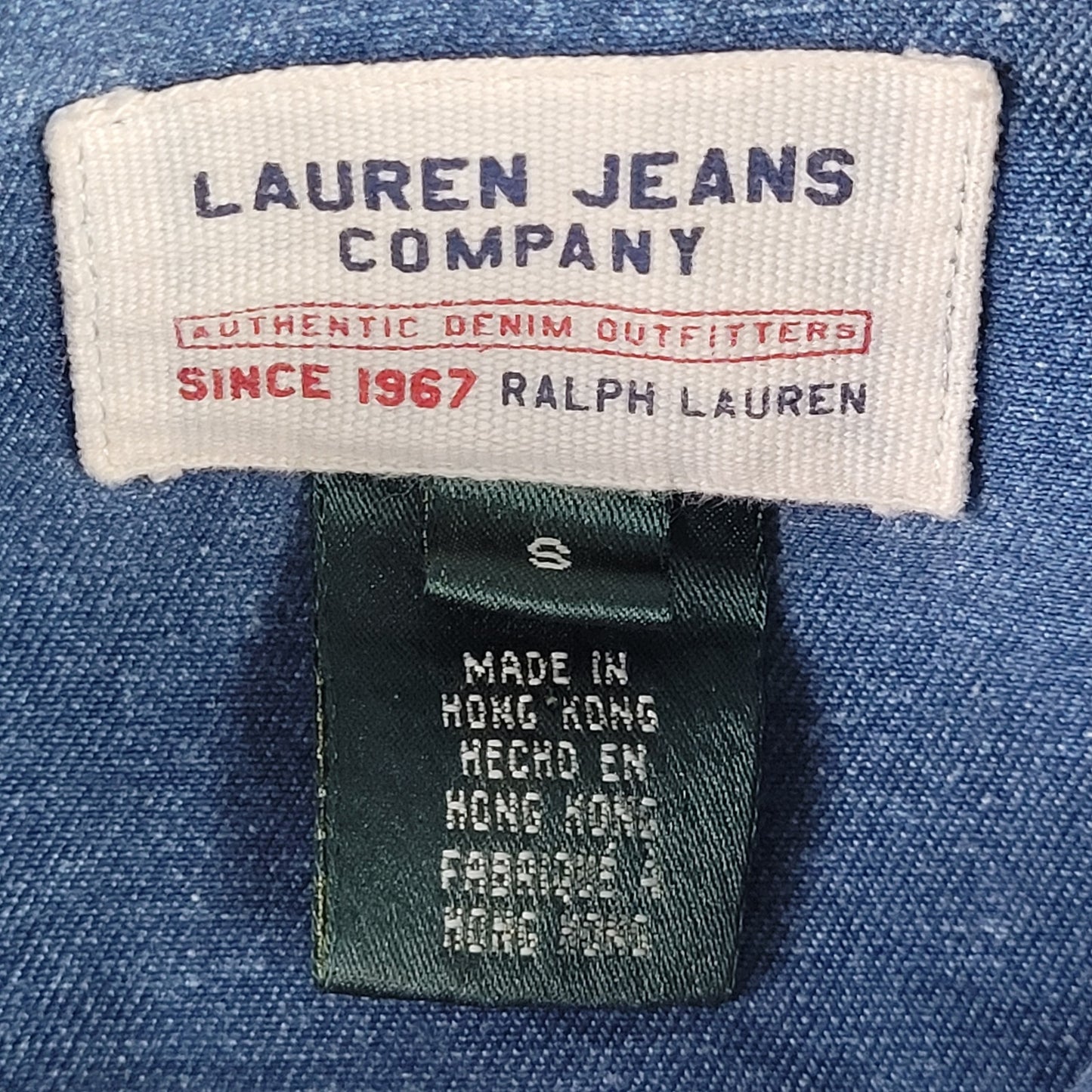 Lauren Jeans Company Vintage Blue Denim Jean Jacket Women's Sz S