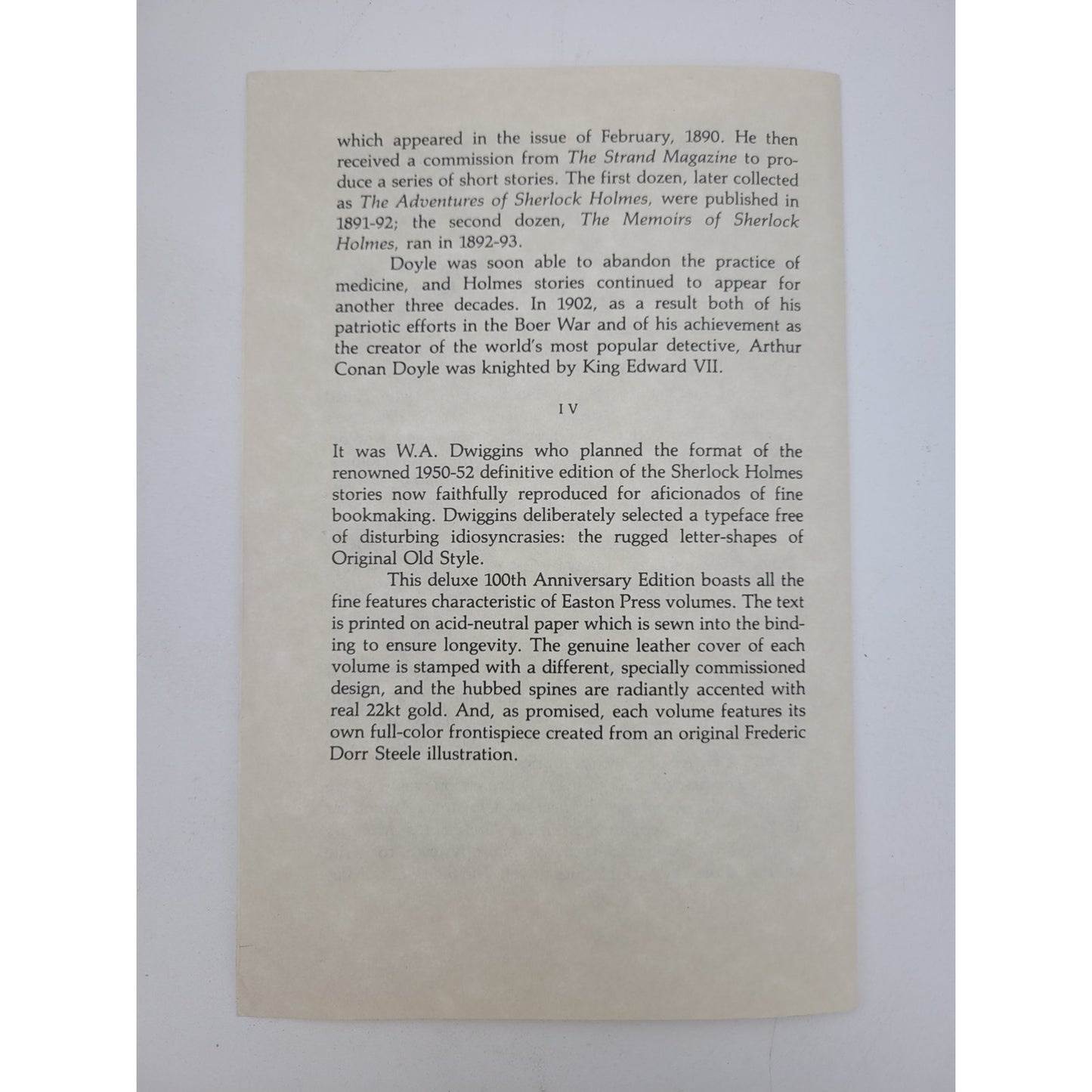 The Adventures of Sherlock Holmes - Easton Press - 3 Volume Set - Like New