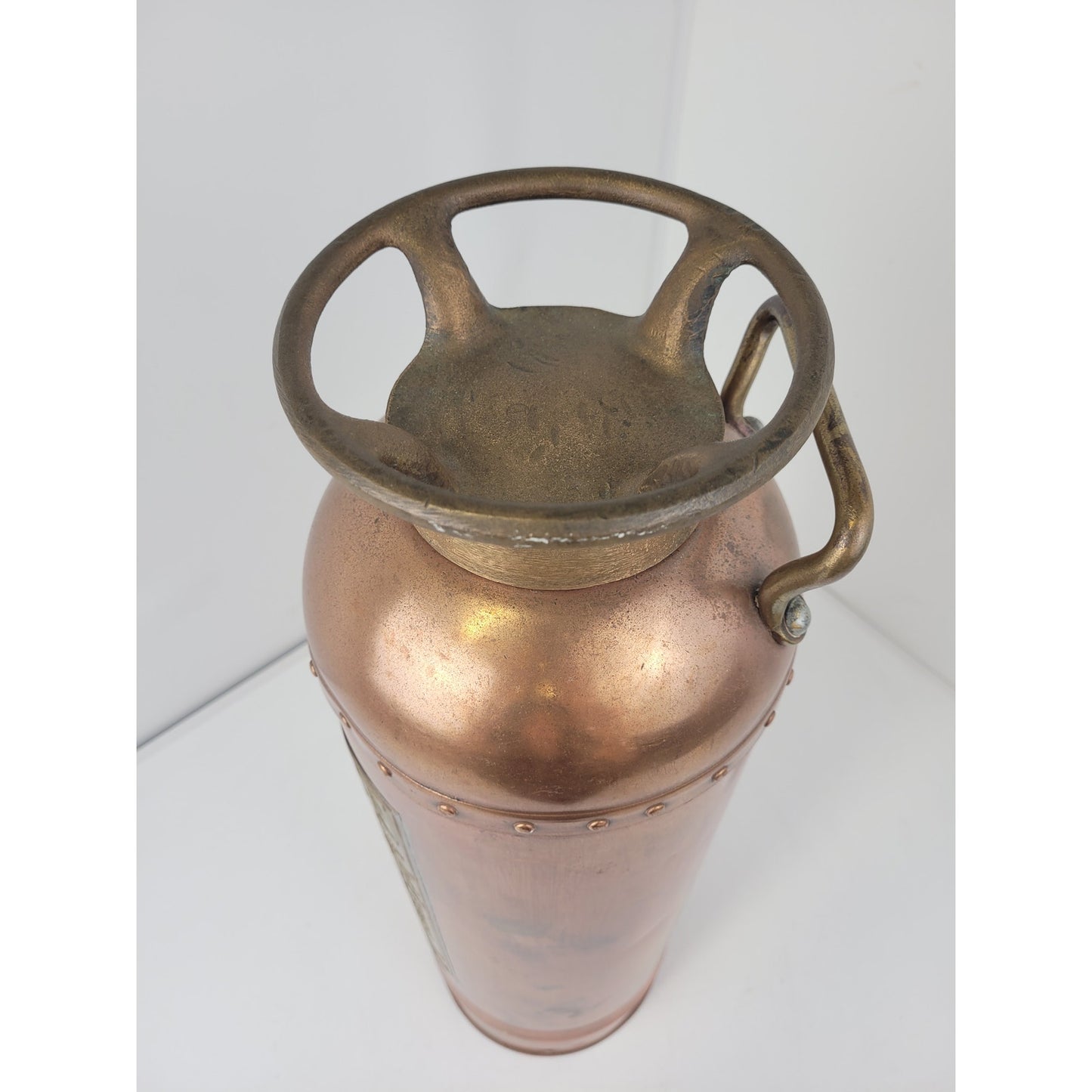 Antique Empire Copper Brass Fire Extinguisher