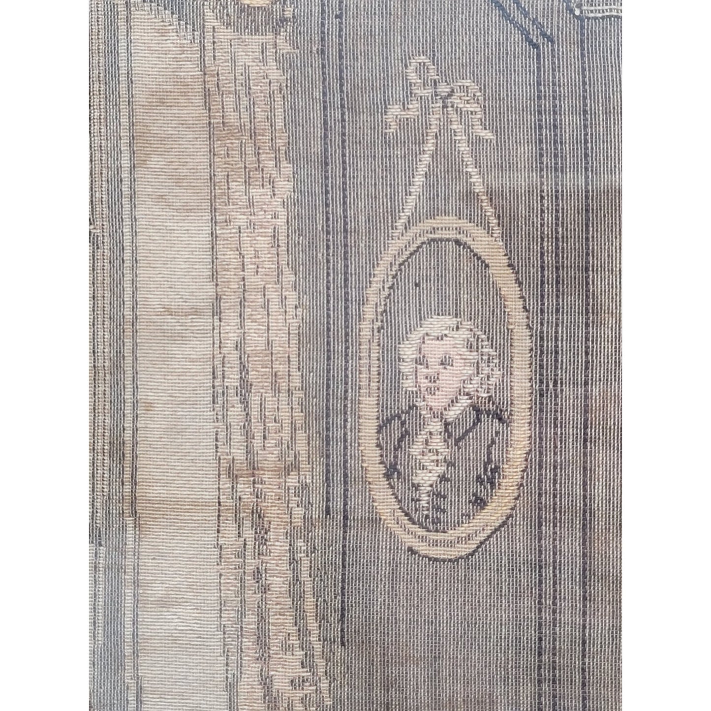 Vintage/Antique 18th Century French Scene Verdure Framed Wall Tapestry 16"x18.5"