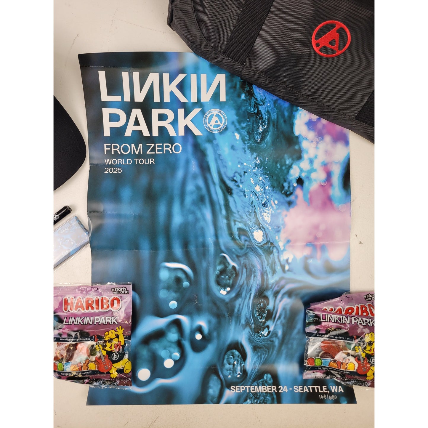 Linkin Park From Zero World Tour Poster, Gummies, Pen, VIP Swag Bag