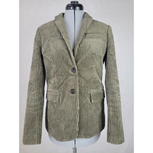J.Crew Green Corduroy Blazer Jacket Sz 6