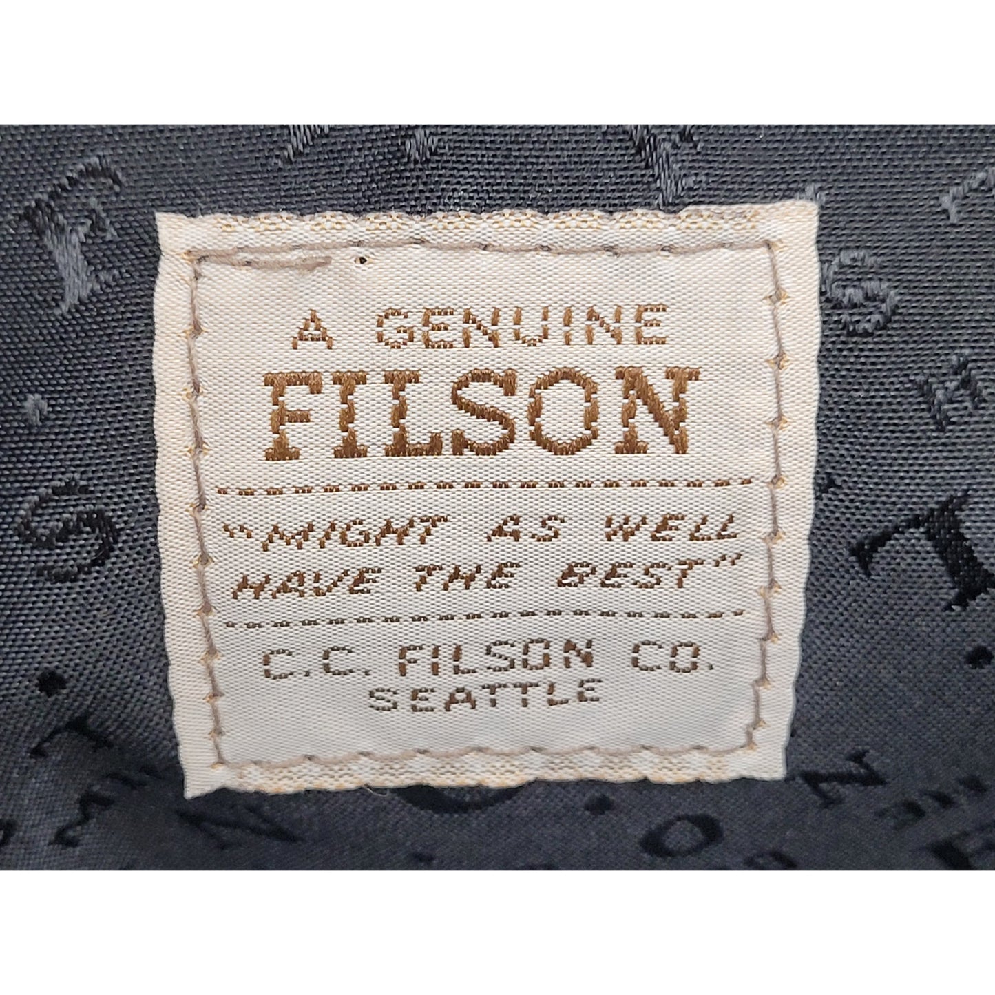 Filson Black Leather Tote Bag 17" x 15" x 8" EUC