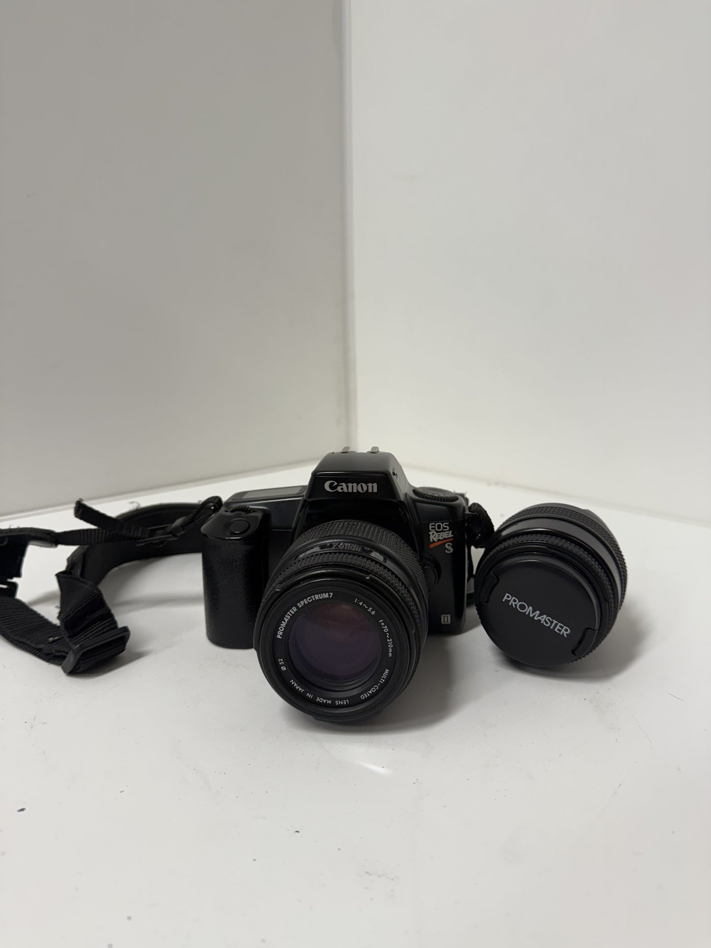 Canon EOS Rebel S SLR Film Camera, Two lenses, 35-80mm, 70-210 mm  Lens, Strap, Bag,