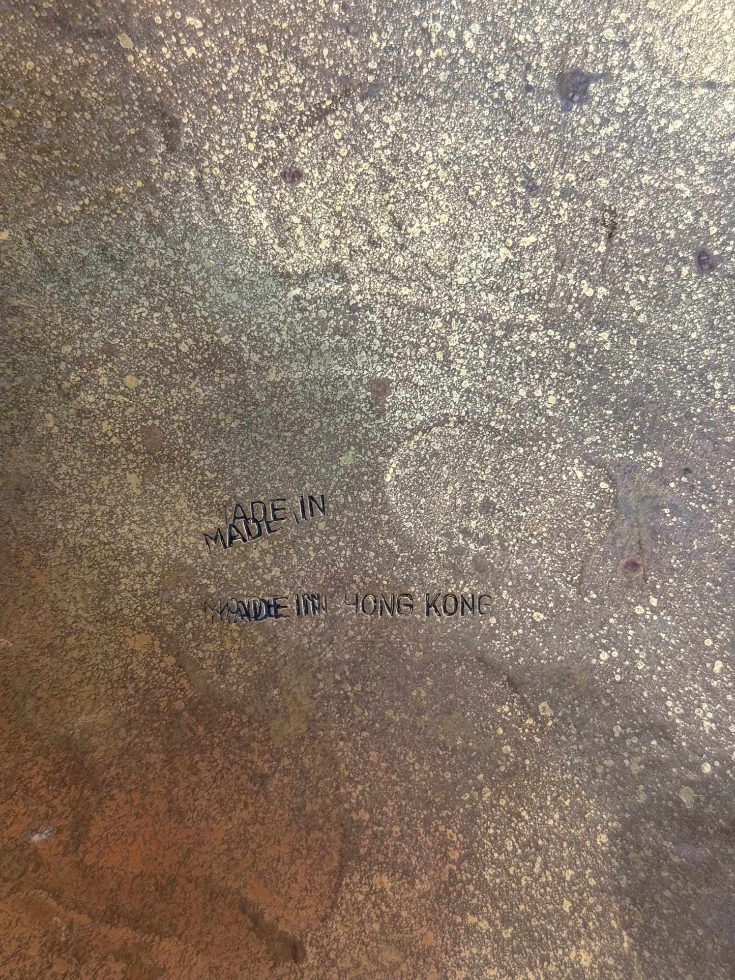 Vintage Collectable Mid Century Chinese Brass Plate (22")