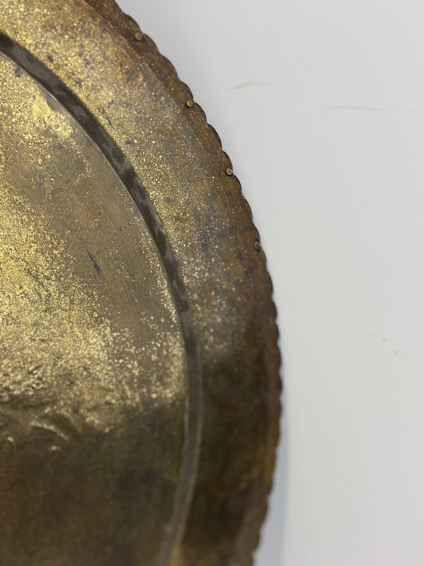 Vintage Collectable Mid Century Chinese Brass Plate (22")