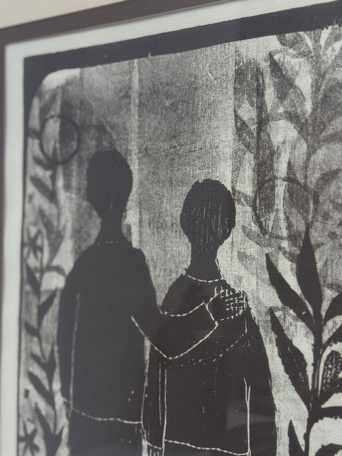 Signed Alec Cowan "The Brothers" Print Picture (With Frame: 21"W X 25" H)