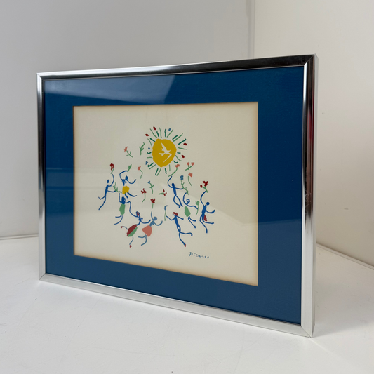 Authentic Hans Silkscreen Reproduction of Picasso's "HOMAGE TO THE SUN" & "DOVE III" (SPANISH-FRENCH 1881-1973)