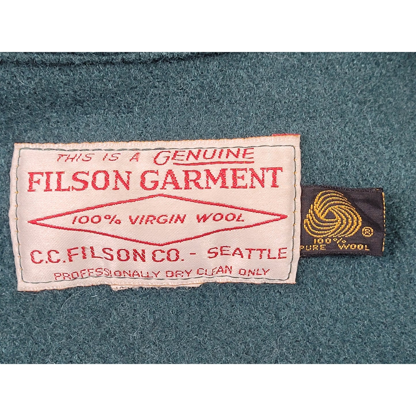 Vintage Filson U.S. Forest Service Mackinaw Cruiser Wool Jacket Green Men's Sz 40