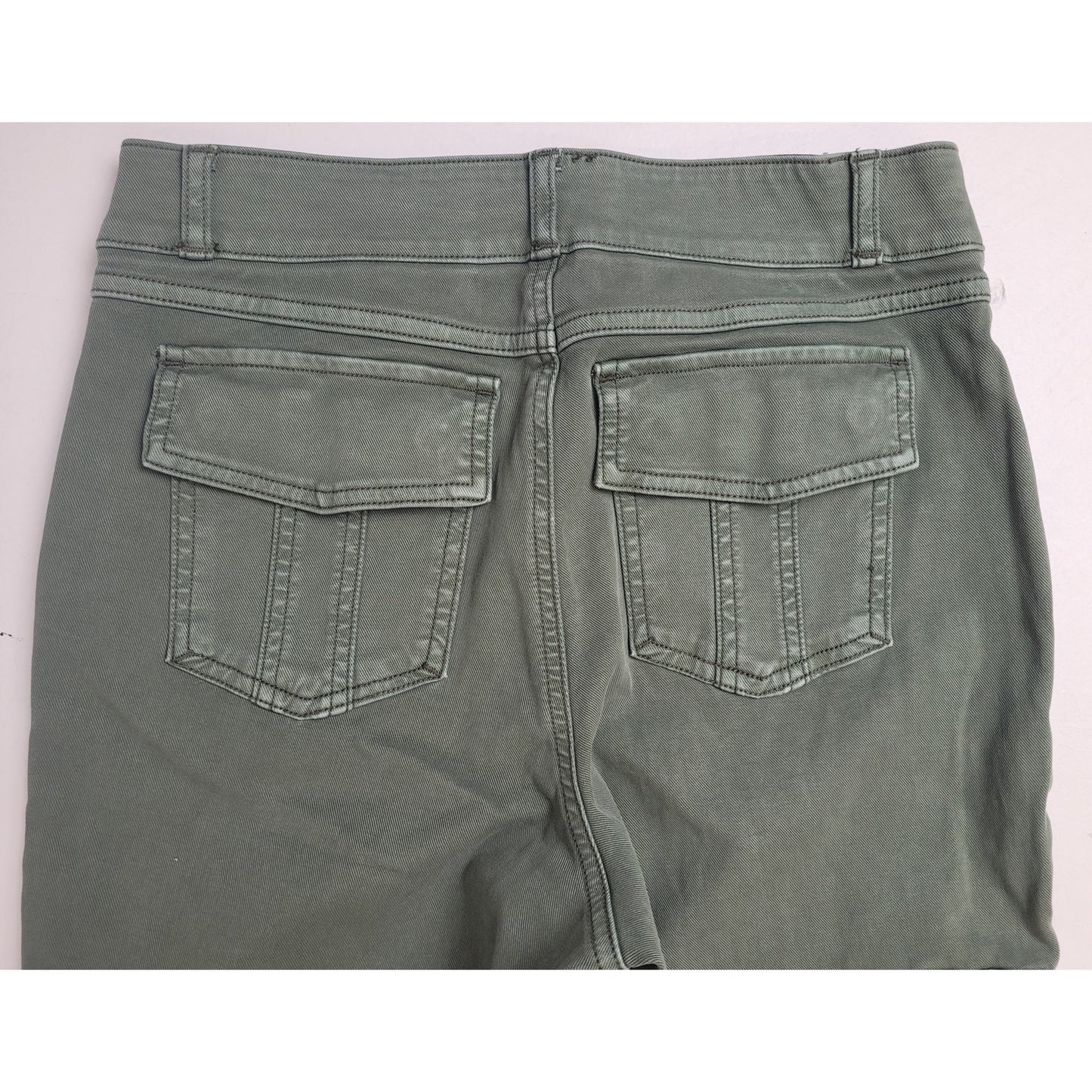 Spanx Stretch Twill Ankle Cargo Pant in Soft Sage Sz L Retail $128