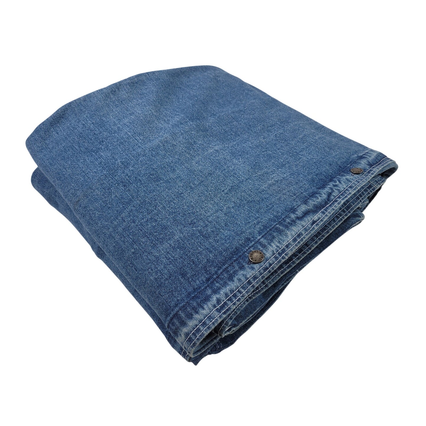 Ralph Lauren Queen Medium Wash Blue Cotton Denim Duvet Cover