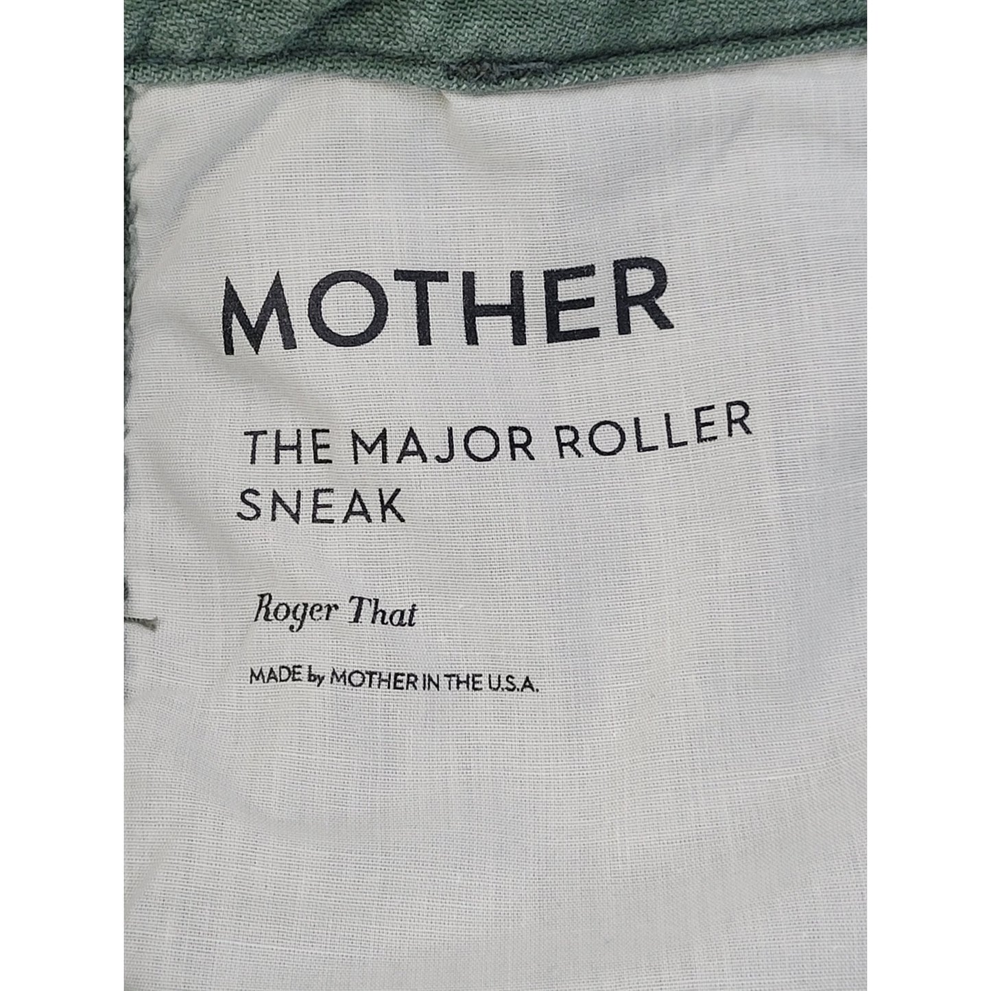 Mother Denim "The Major Sneak Roller" Pants High-Rise Wide Leg Button Fly Sz 27