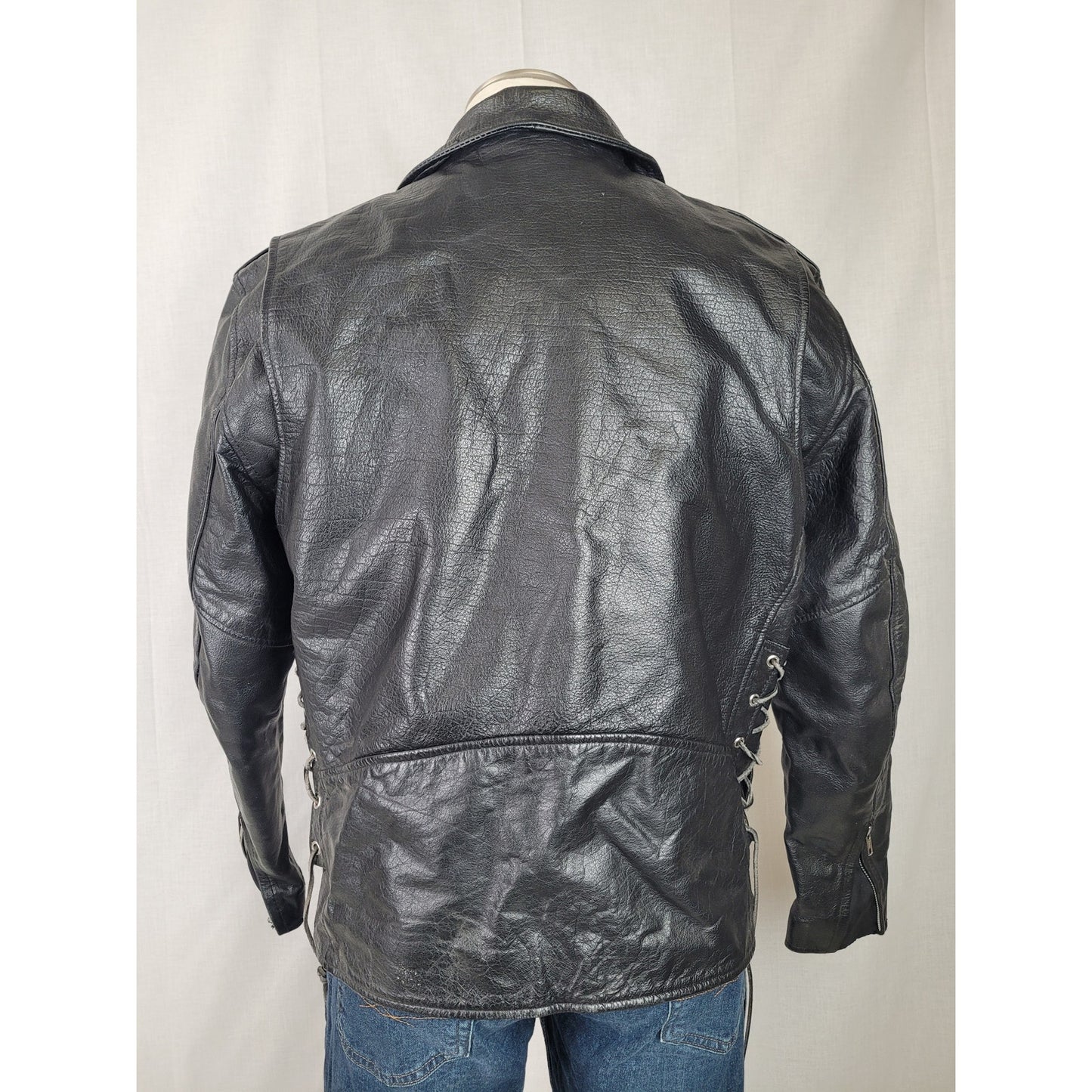 Milwaukee Leather Black Motorcycle Jacket Thick Heavy Moto Rock Men's Sz XL