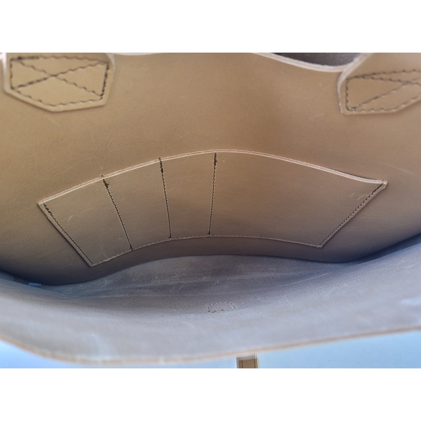 Vintage Rustico Leather Briefcase Messenger Bag Light Brown Made in USA