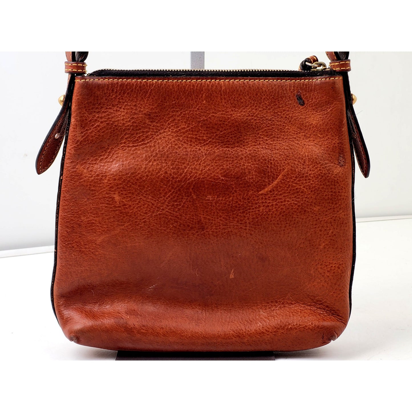 Dooney & Bourke Pebble Grain Crossbody Bag in Caramel w Tassel Accent