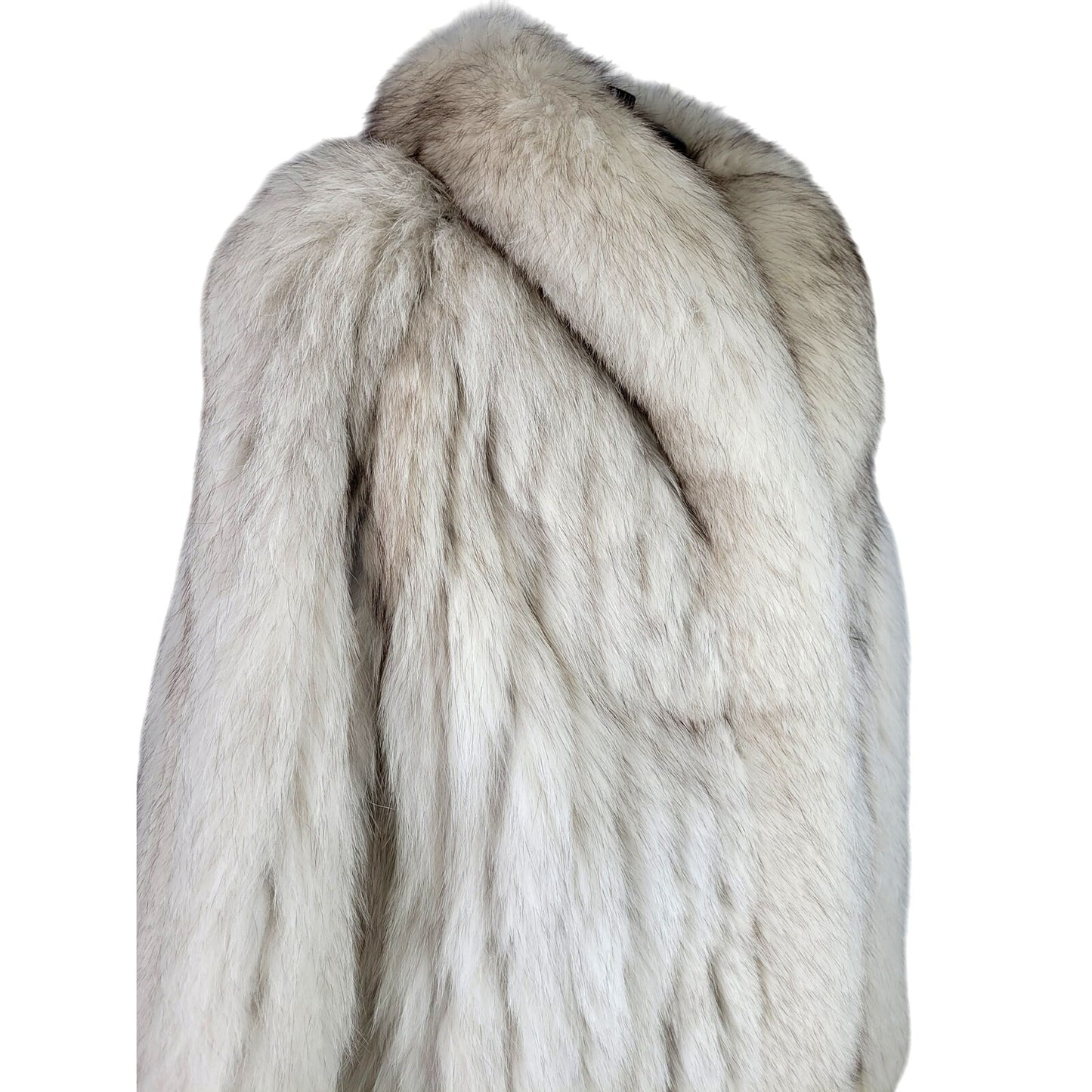 Vintage 1980s-90s Saga Fox Fur Coat w Pockets Sz S/M
