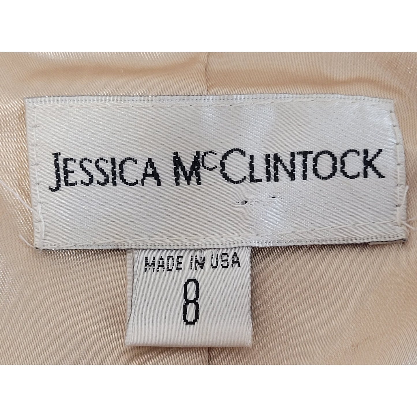 VTG Jessica McClintock Strapless Satin Bodycon Mini Dress USA Y2K Sz S