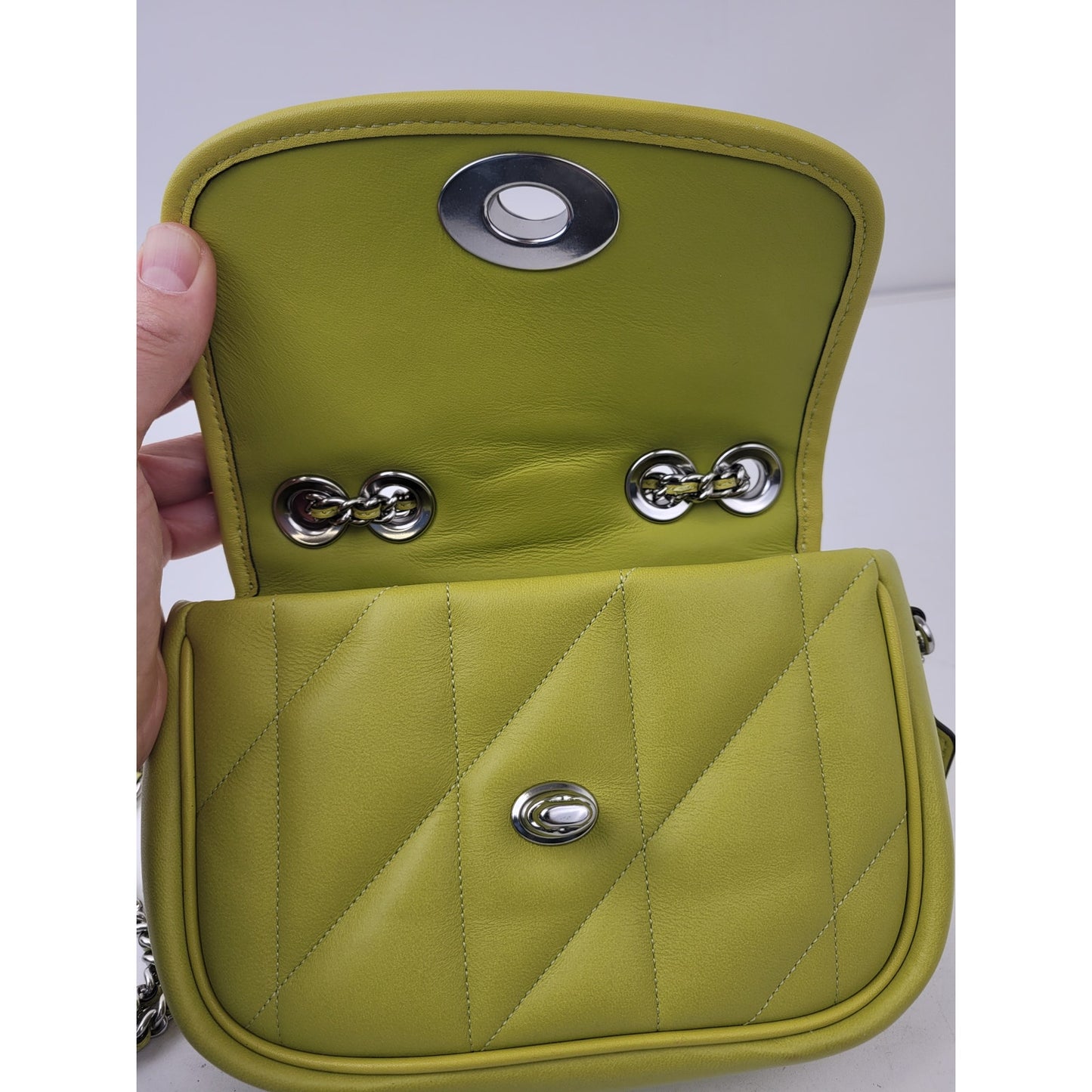 Coach Pillow Madison Shoulder Bag 18 w Quilting 7 3/4" x 5 1/4"
