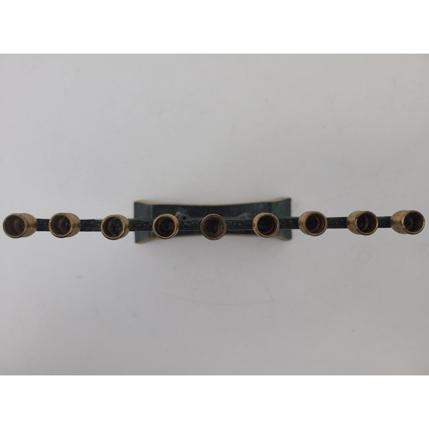 Vintage Dayagi Brass & Enamel Hanukkah Menorah Made in Israel 8" x 5.5"