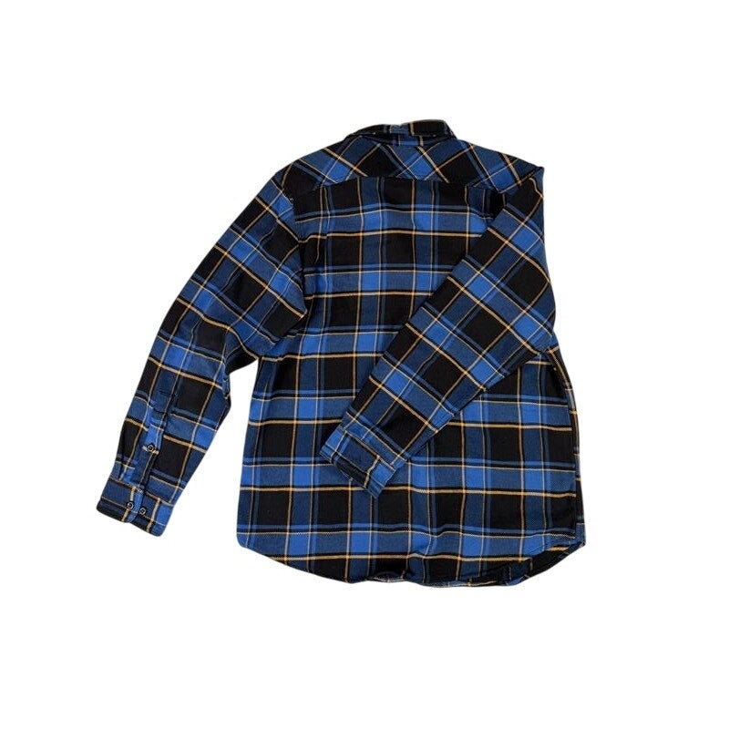Filson Vintage Style Flannel Blue and Black Work Shirt Men's Sz L