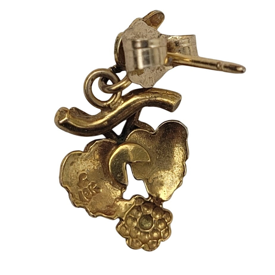 VTG 10K Yellow Rose Gold Grape Cluster Earring & Necklace Set 2.61 g