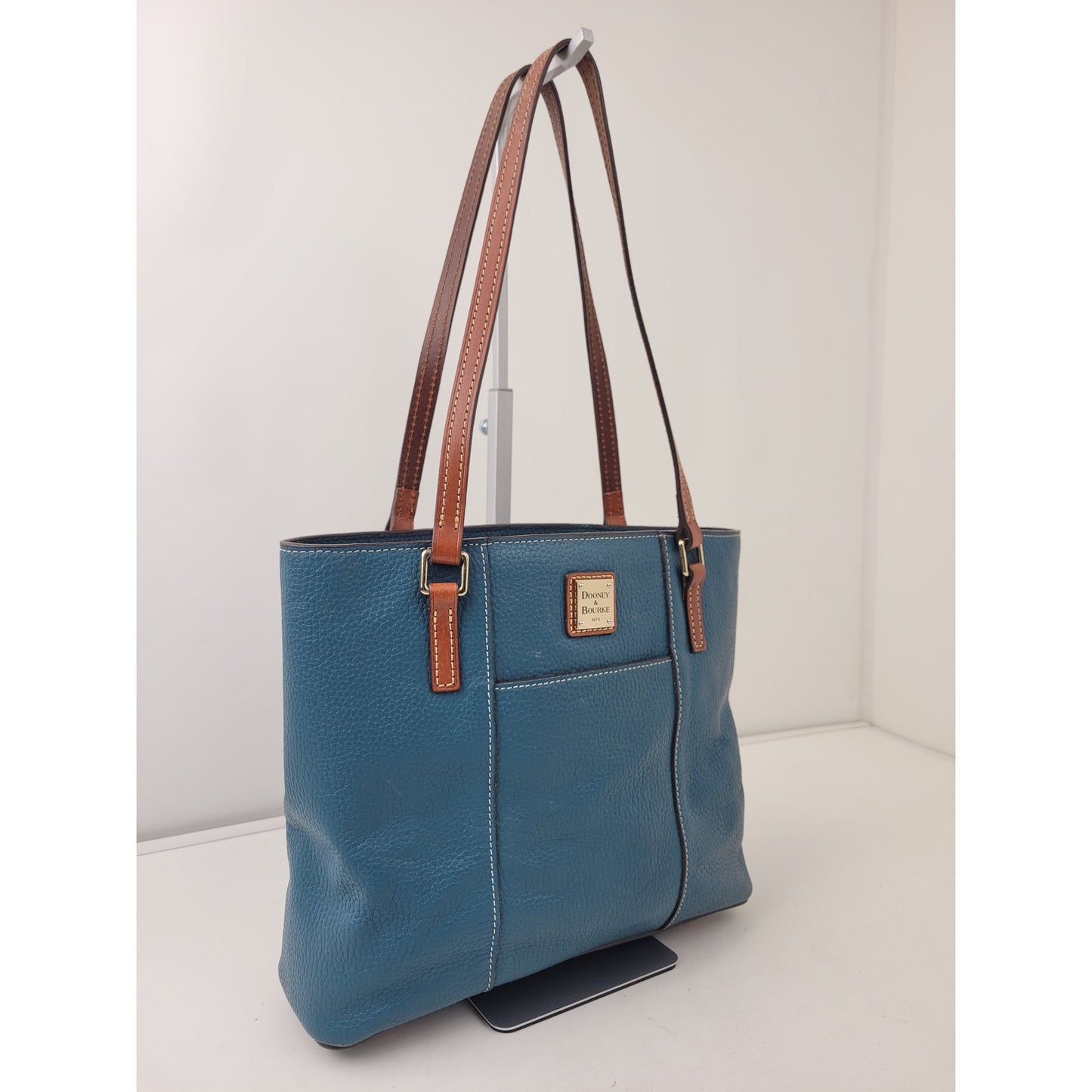 Dooney & Bourke Pebble Grain Small Lexington Purse Blue & Brown