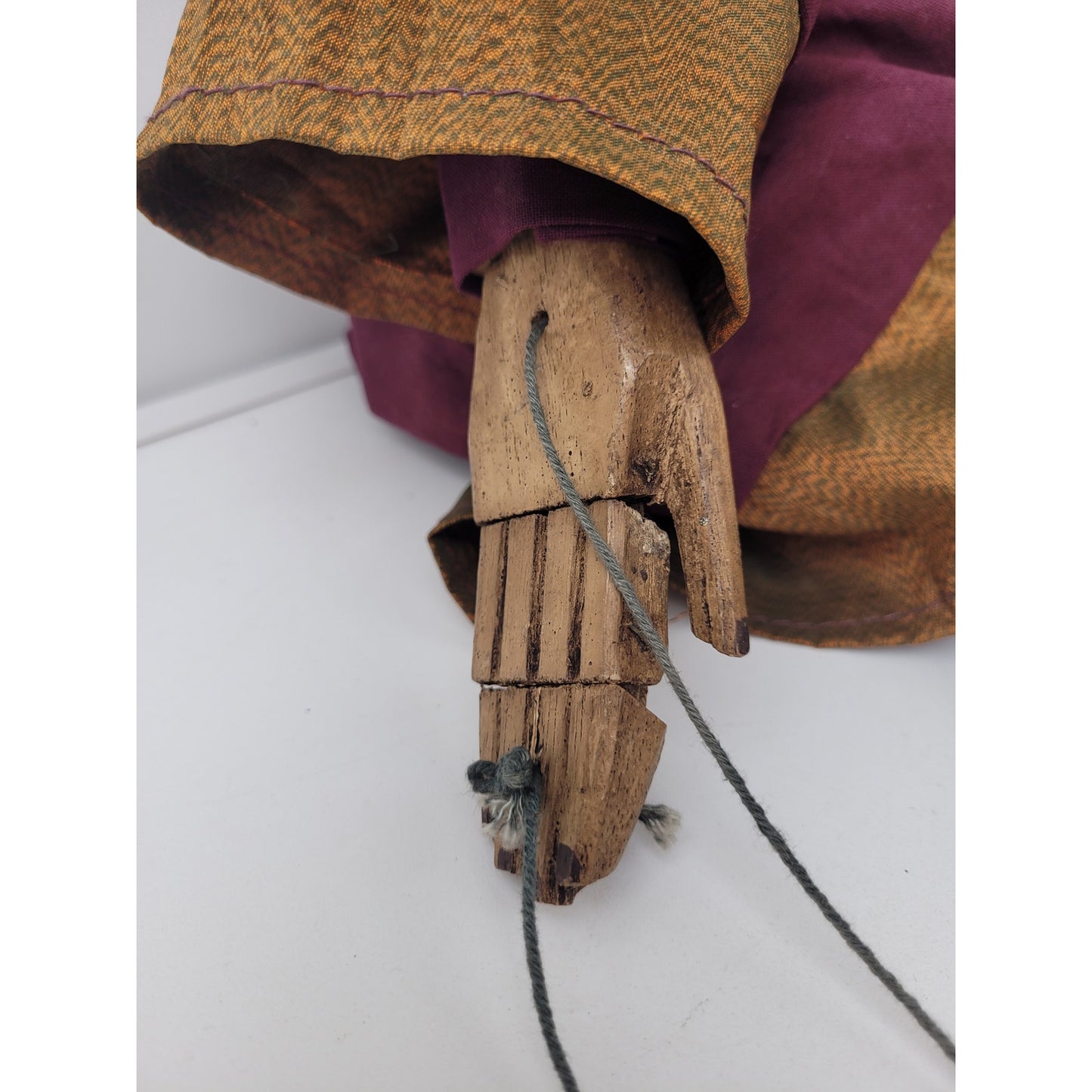 Antique Burmese Tai Hand-Carved Marionette String Puppet