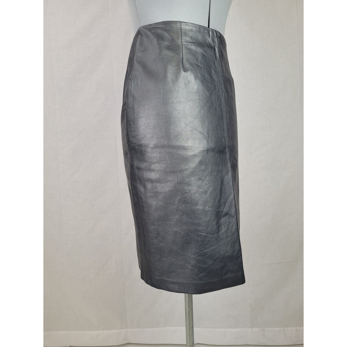 Vintage Leather Pencil Skirt Suit Sz S