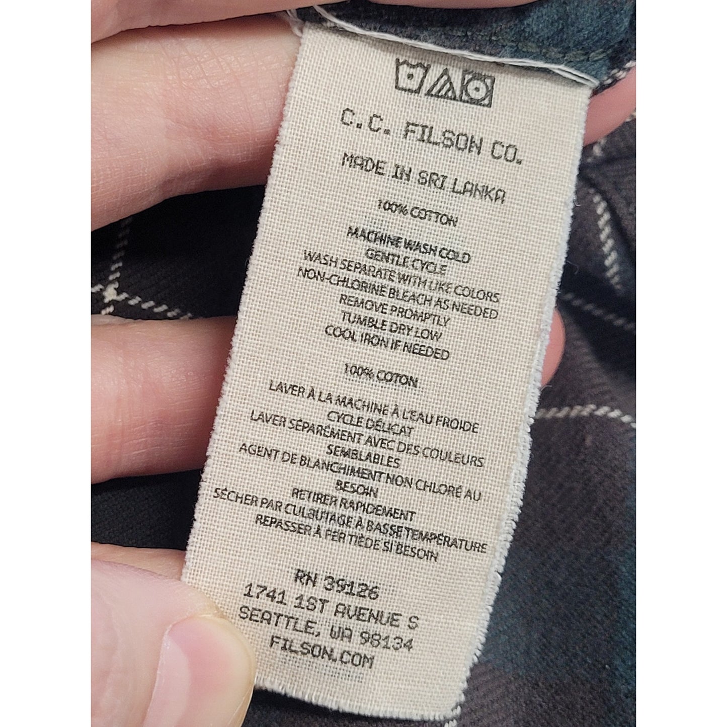 Filson Alaskan Guide Lightweight Plaid Flannel Shirt | Green | Men's Sz XXL