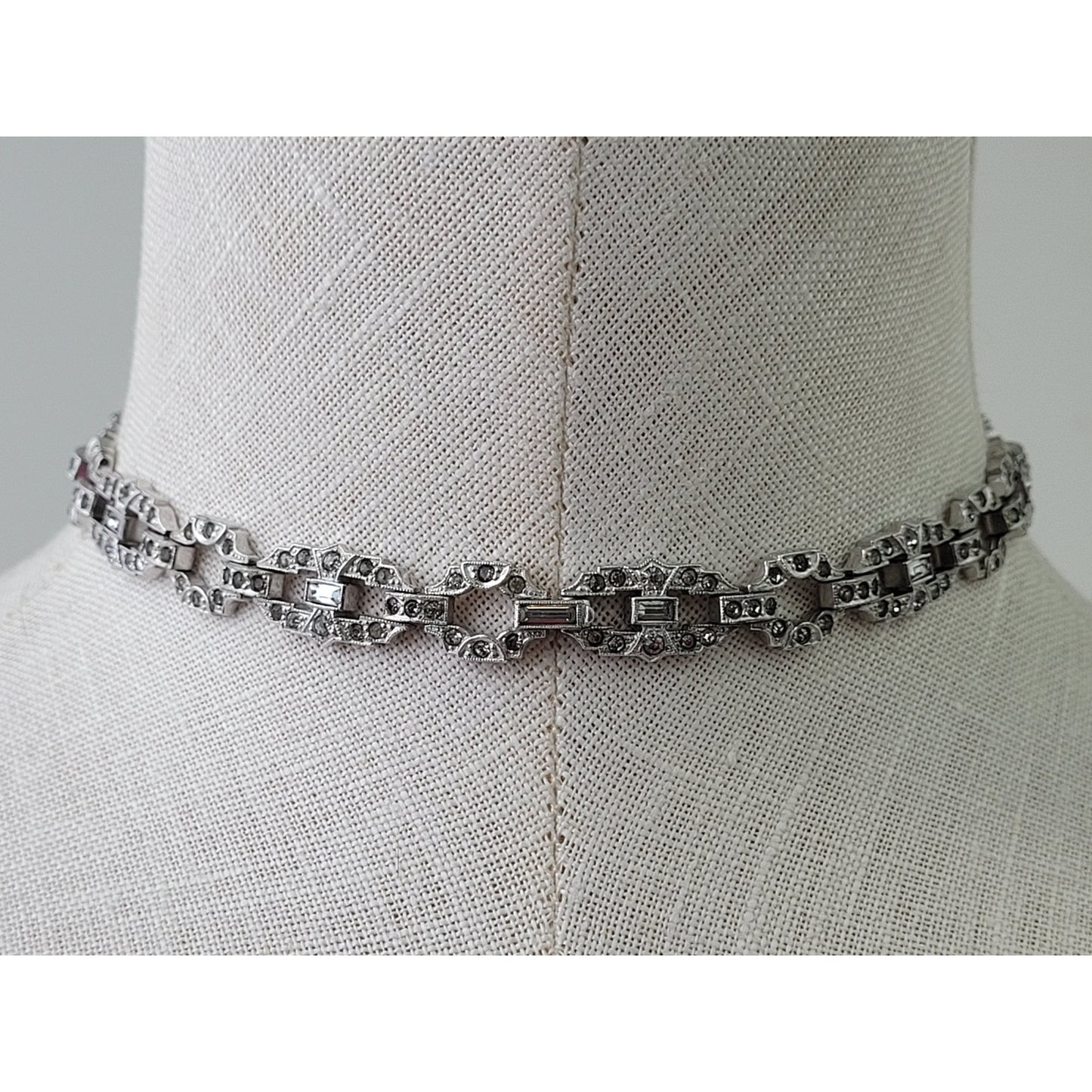 Vintage MCM Rhinestone Jewelry Lot | Pin, Necklaces, Earrings