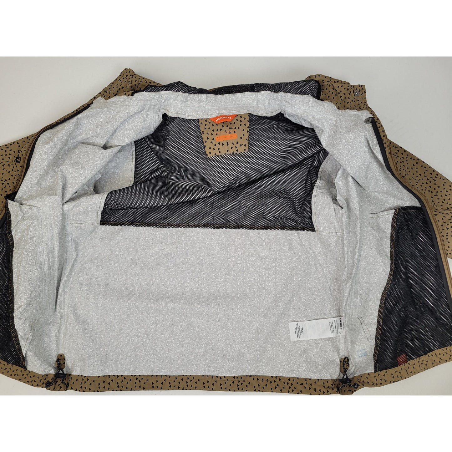 MERRELL Abstract Print Windbreaker Waterproof Full Zip Jacket Women's Sz XS