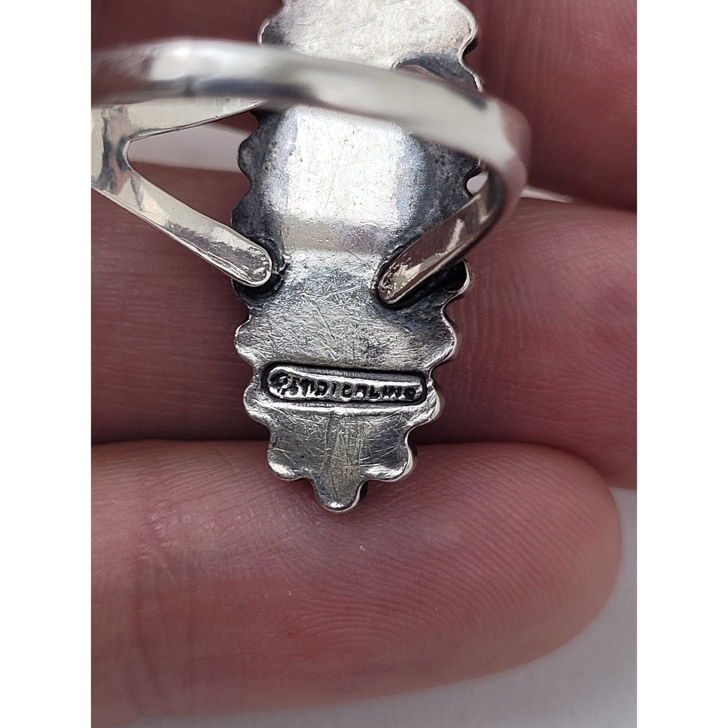 Navajo Sterling Silver Turquoise Ring - Size 8 1/4 - 5.12 grams