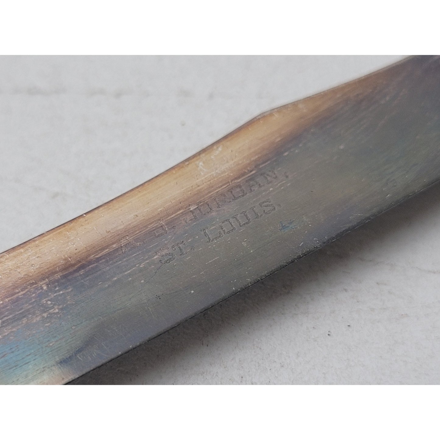 Antique A.J. Jordan Mother of Pearl Handle Fruit Dessert Knives | Set of 5