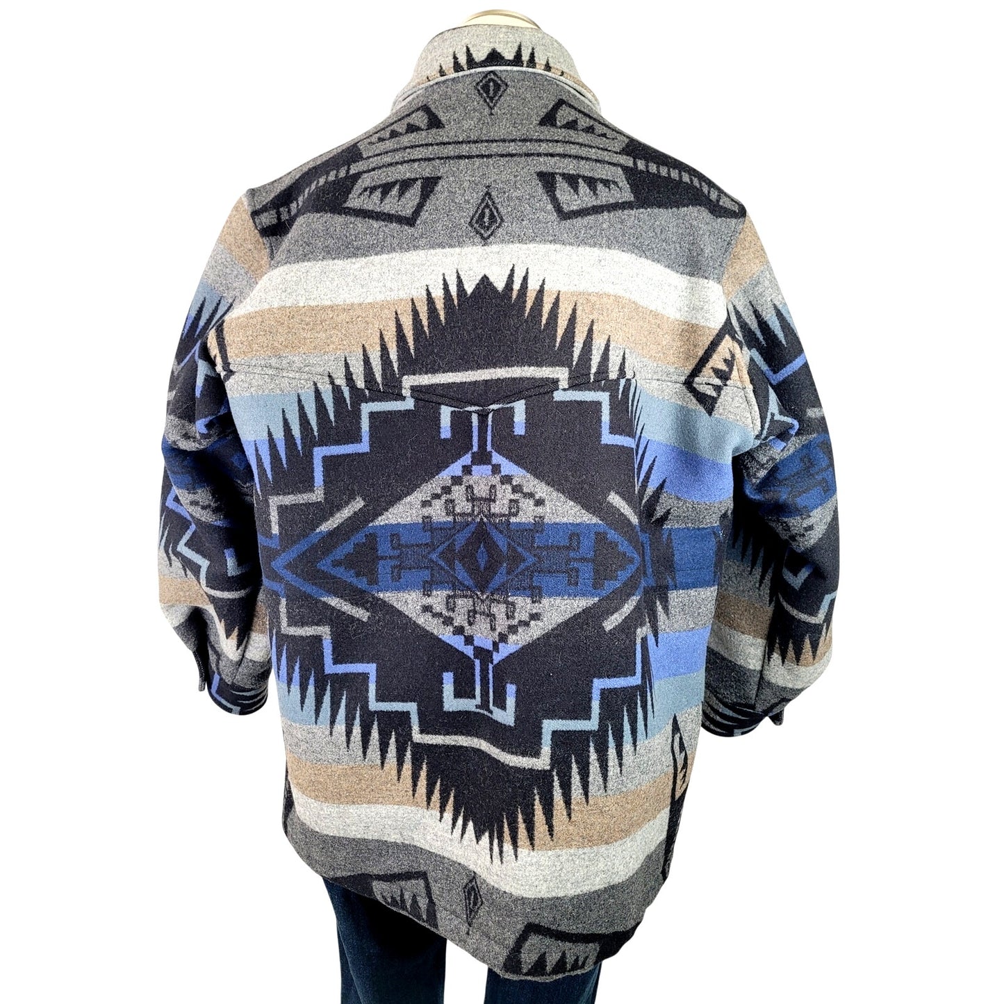 VTG Pendleton High Grade Western Wear Wool Jacket Coat Southwestern Aztec Sz XL